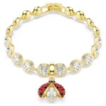 Swarovski smykke Idyllia charm Mixed cuts, Ladybug, Red, Gold-tone plated - 5743138