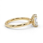 Forlovelsesring med Lab Grown Radiant 1,5 carat River (D)VVS2 i gult gull 14kt - HR0726150rdLG