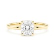 Forlovelsesring med Lab Grown Cushiun Lab diamant 1 ct River(D)VS1 med 0,06ct TW-VS i hidden halo - ΗR0725100cuLG