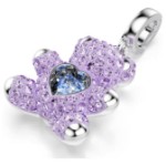 Swarovski smykke Idyllia charm Mixed cuts, Teddy, Purple, Rhodium plated - 5745610