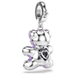 Swarovski smykke Idyllia charm Mixed cuts, Teddy, Purple, Rhodium plated - 5745610