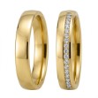 Gifteringer i gult gull 14 kt, 4 mm. GERSTNER - 200800