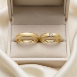 Gifteringer gult gull 14 kt, 4 mm & 4.5 mm. GERSTNER - 31301