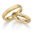 Gifteringer gult gull 14 kt, 4 mm & 4.5 mm. GERSTNER - 31301
