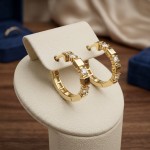 Gulløredobber 14kt gull med diamanter 0,14ct W-Si - coc3771237
