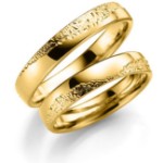 Gifteringer i serien Deg&Meg  i  585 gult gull, 4 mm. ESPELAND - SE124GU40