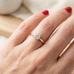Diamantring forlovelsesring 0,50 ct i 14kt gult gull. Aida -18016050gg