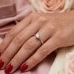 Diamantring forlovelsesring  0,50 ct i 14kt gull. Aida -18016050
