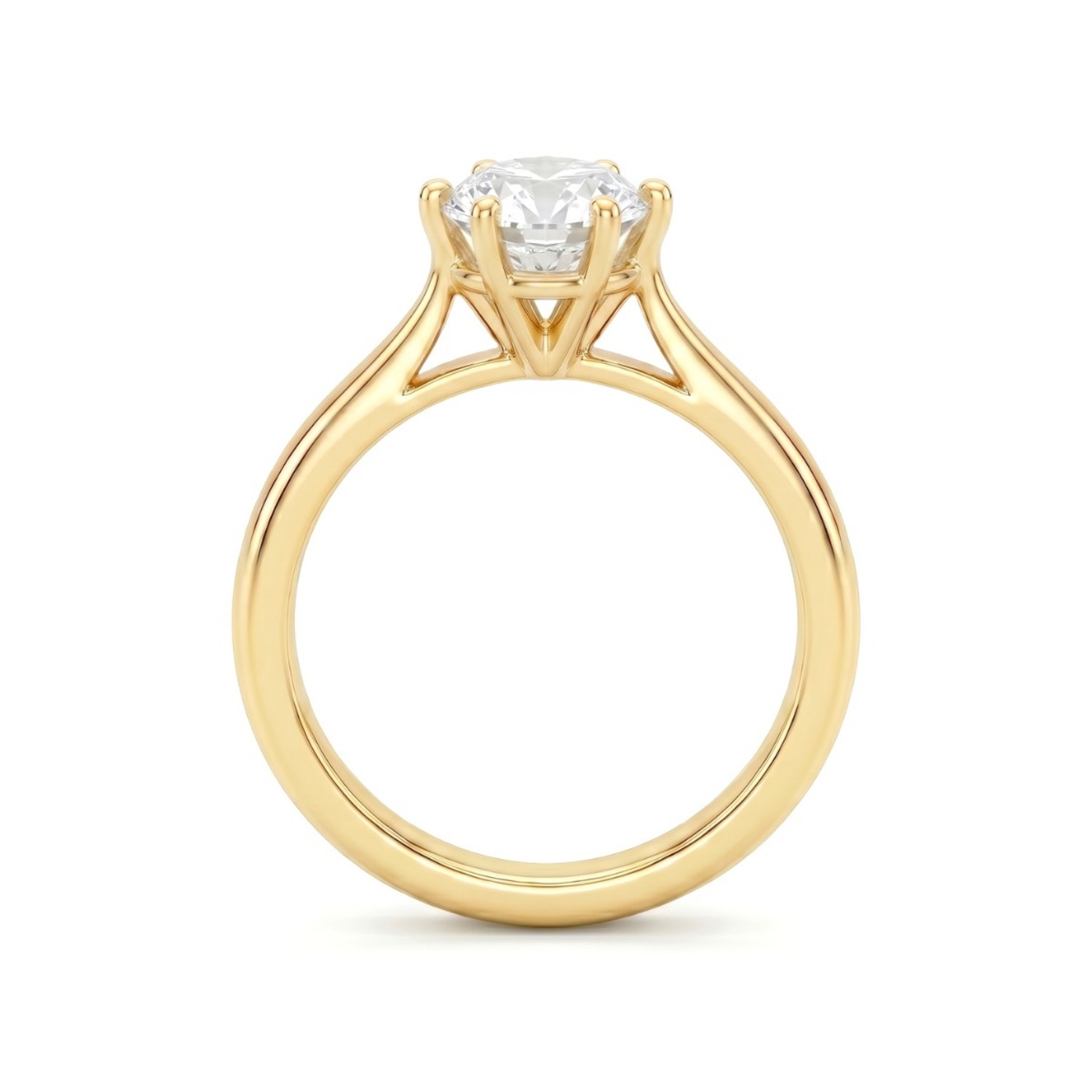Forlovelsesring med lab grown diamant 0,50 ct River (E) VS i gult gull. Leticia - 18007050LG-gg