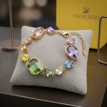 Swarovski armbånd Gema bracelet Mixed cuts, Multicolored, Gold-tone plated - 5737453