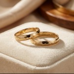 Gifteringer i serien Deg & Meg i 585 gult gull 3,5 mm. ESPELAND - SE119GU35