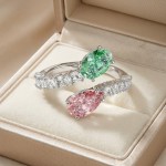 Swarovski Ariana Grande x Swarovski open ring Mixed cuts, Multicolored, Rhodium plated - 5737372