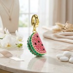 Swarovski smykke Idyllia charm Mixed cuts, Watermelon, Multicolored, Gold-tone plated - 5743134