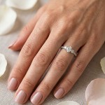 Diamantring Roma i 14kt hvitt gull med 0,81ct TW-Si - 57469
