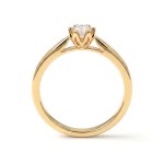 Forlovelsesring i gult gull med 0,10 ct diamant - 2221100