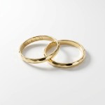 Gifteringer i serien Deg & Meg i 585 gult gull 3 mm. ESPELAND - SE118GU30
