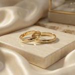 Gifteringer i serien Deg & Meg i 585 gult gull 3 mm. ESPELAND - SE118GU30