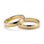 Gifteringer i serien Deg & Meg i 585 gult gull 3,5 mm. ESPELAND - SE117GU35