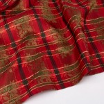 Rødt silkeskjerf i jacquard med eksklusiv glans - 03-345.026