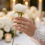 Alliansering i 14 karat gult gull med diamant - 85010050