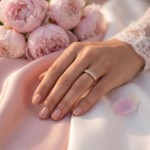 Alliansering i 14 k gult gull med diamanter - 85050300