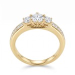 Diamant forlovelsesring i gult gull 0,46 ct- ABR00128gg