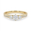 Diamant forlovelsesring i gult gull 0,46 ct- ABR00128gg