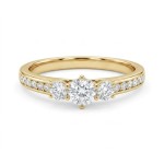 Diamant forlovelsesring i gult gull 0,46 ct- ABR00128gg