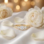 Diamant forlovelsesring i gult gull 0,46 ct- ABR00128gg