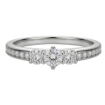 Diamantring i hvitt gull 0,44 ct - ABR00128E