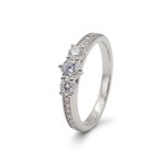 Diamantring i hvitt gull 0,44 ct - ABR00128E