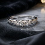Diamantring i hvitt gull 0,44 ct - ABR00128E