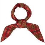 Rødt silkeskjerf i jacquard med eksklusiv glans - 03-345.026