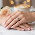 Forlovelsesring i hvitt gull med lab grown diamant 0,70 ct River (E) - VVS2. Diona - 18001070LG