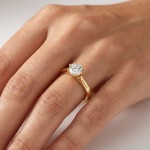 Forlovelsesring med Lab Grown diamant i 0.50 ct og River VS - LG0501807gg