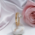 Forlovelsesring med Lab Grown diamant i 0.50 ct og River VS - LG0501807gg