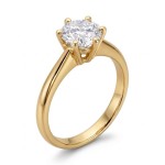 Forlovelsesring i gult gull med lab grown diamant 0,70 ct River (E) - VVS2. Diona - 18001070LGgg