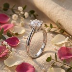 Forlovelsesring i hvitt gull med lab grown diamant 0,70 ct River (D) - VVS2. Diona - LG18001070