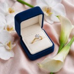 orlovelsesring i gult gull med lab grown diamant 0,70 ct  River (D) - VVS2. Diona - LG18001070gg