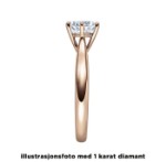 Forlovelsesring i hvitt gull med lab grown diamant 0,50 ct River (D) - VVS2. Leticia - LG18007050