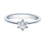 Forlovelsesring med Lab Grown diamant i 0.50 ct og River (D) - VVS2 - LG18001050