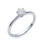 Forlovelsesring med Lab Grown diamant i 0.50 ct og River (D) - VVS2 - LG18001050