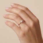 Diamantring forlovelsesring 0,50 ct i 14kt gult gull. Aida -18016050gg