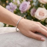 Bilde av Armbånd gull. Classic armring rund profil, hvitt gull 14 kt, 3 mm - 02HV3065