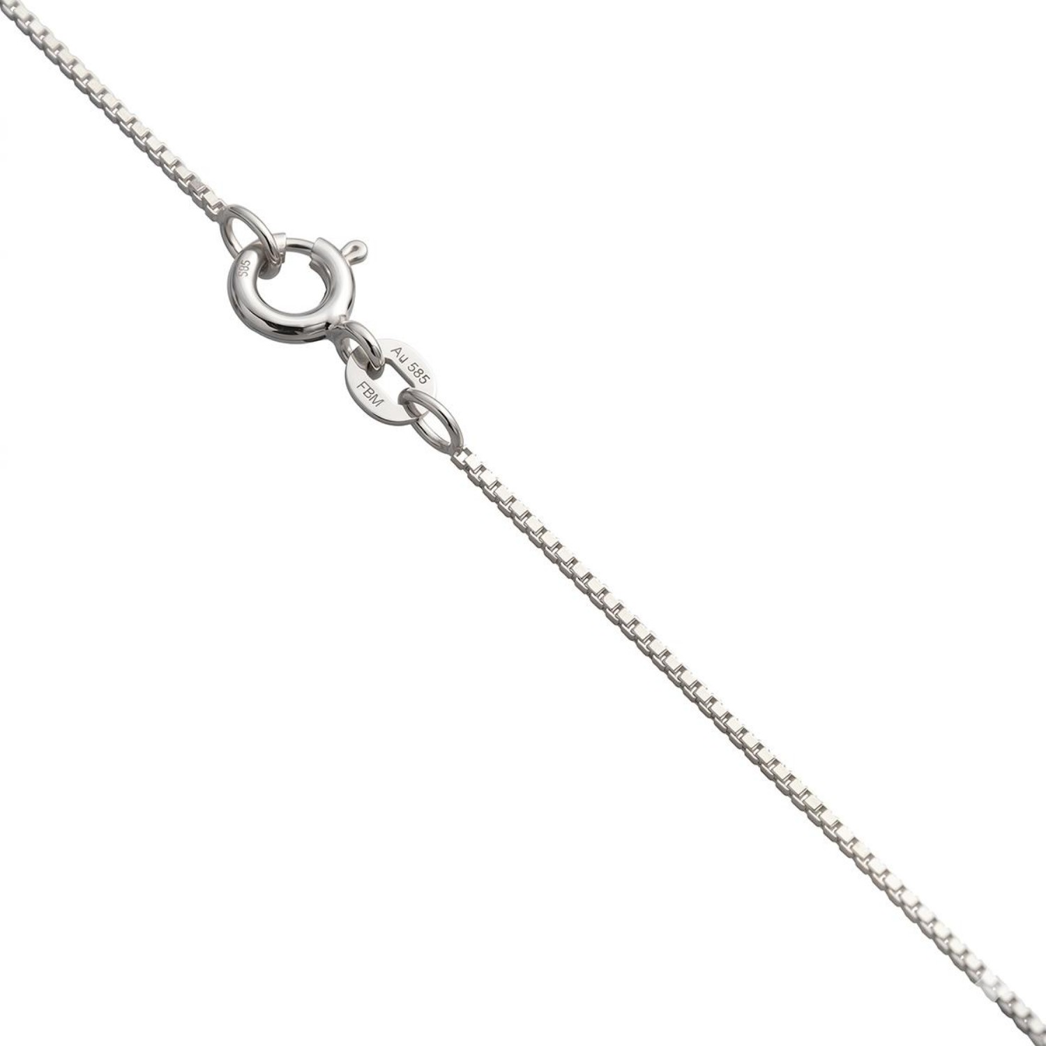 Veneziansk Kjede 14K Hvitt Gull (585) | Fast Lavpris 1 mm - FBM142HV