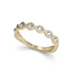 Diamantring i 14kt gult gull med 0,11 ct W-Si - Bur538189