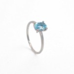 Gullring i 14kt med Topas Sky Blue Oval - Bur620400hvt