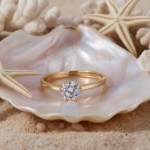 Forlovelsesring med Lab Grown diamant 0,40 ct D-VSi 14kt gult gull. Diona - 180010400LAB