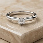 Diamantring forlovelsesring  0,25 ct i 14kt gull. Violetta - 18003025