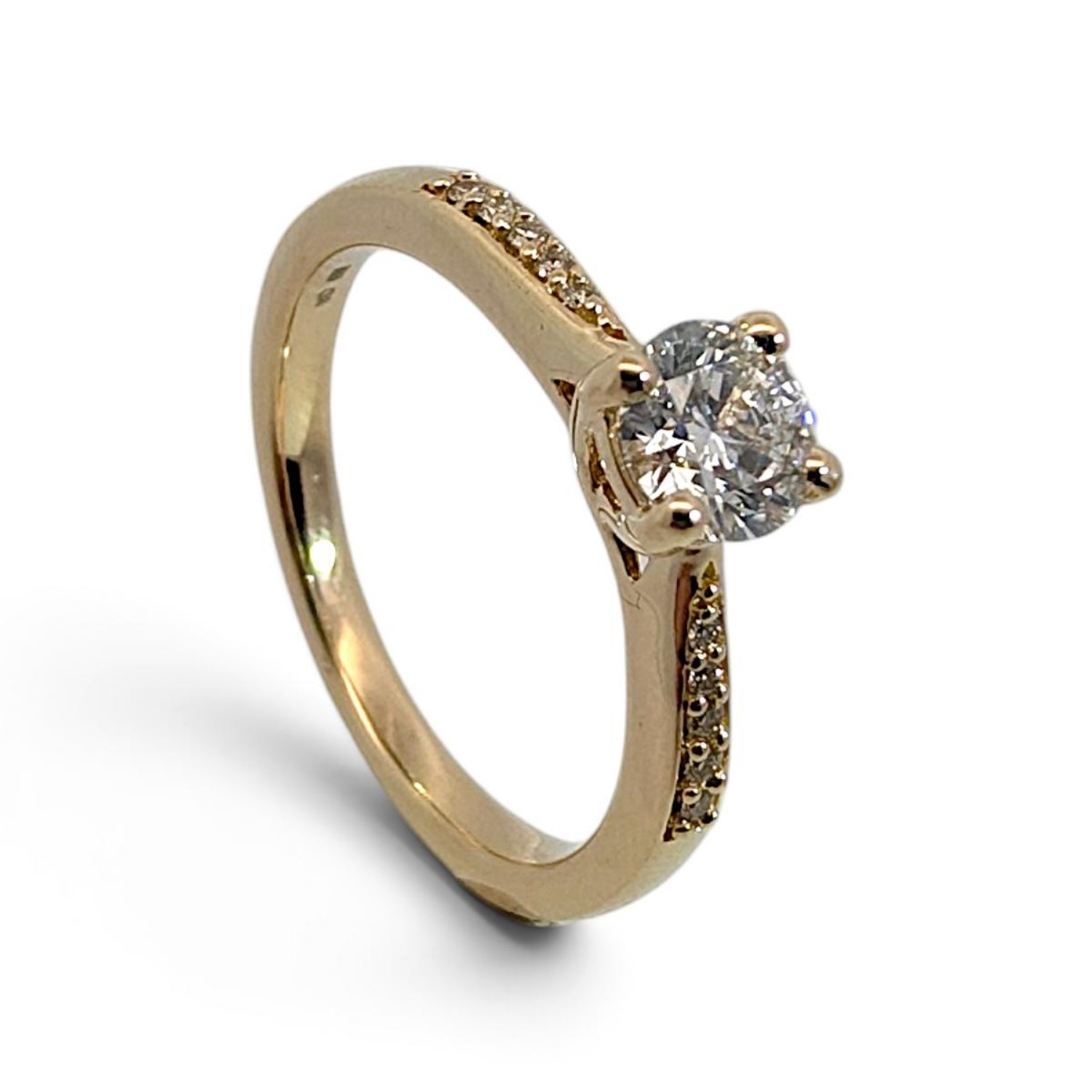 Forlovelsesring i gult gull med Lab Grown diamant 0.50 ct - LGABR01167g050